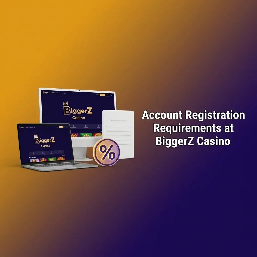 BiggerZ Casino account registration requirements including age limit, KYC, one account rule, and geographic eligibility
