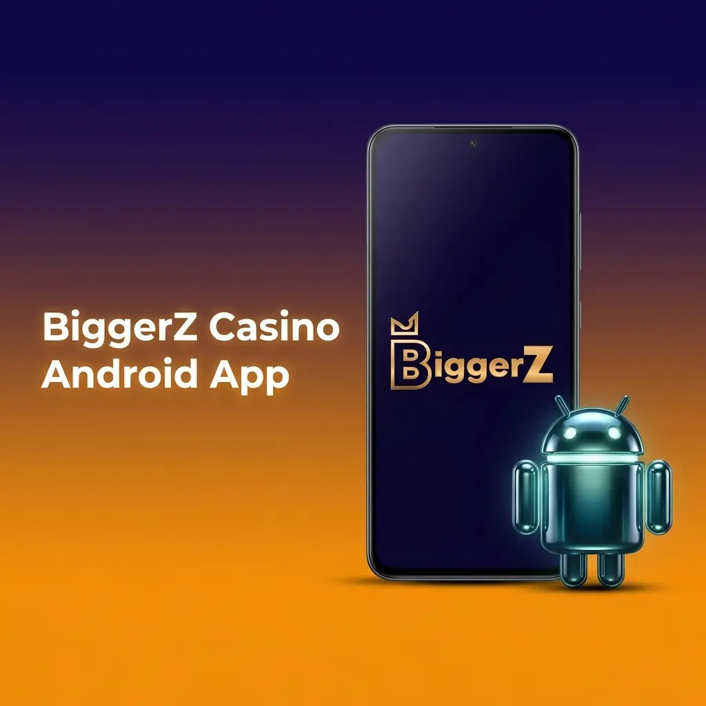BiggerZ Casino Android app interface showing mobile betting and casino games available for free download on Android devices