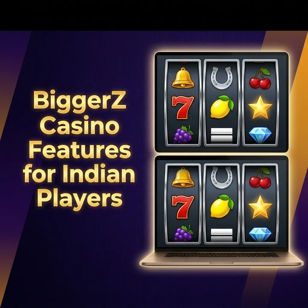 BiggerZ Casino features for Indian players including INR support, UPI deposits, mobile app, and 24/7 customer support