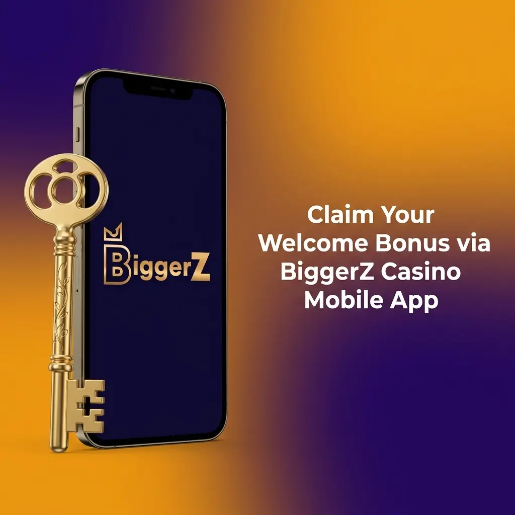 BiggerZ Casino mobile app welcome bonus claim steps on Android and iOS with deposit and free spins activation