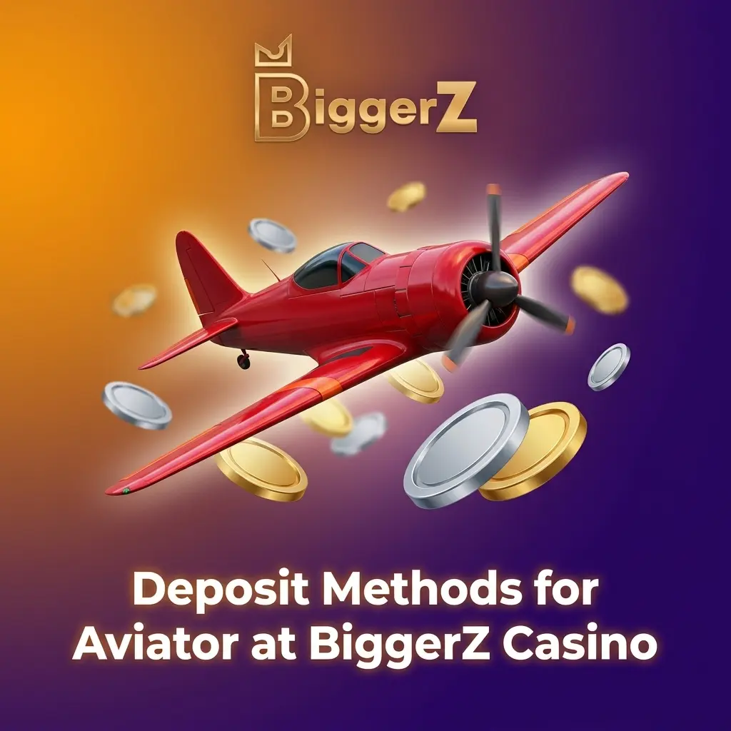 Deposit methods for Aviator at BiggerZ Casino including UPI, IMPS, crypto, and cards for Indian players