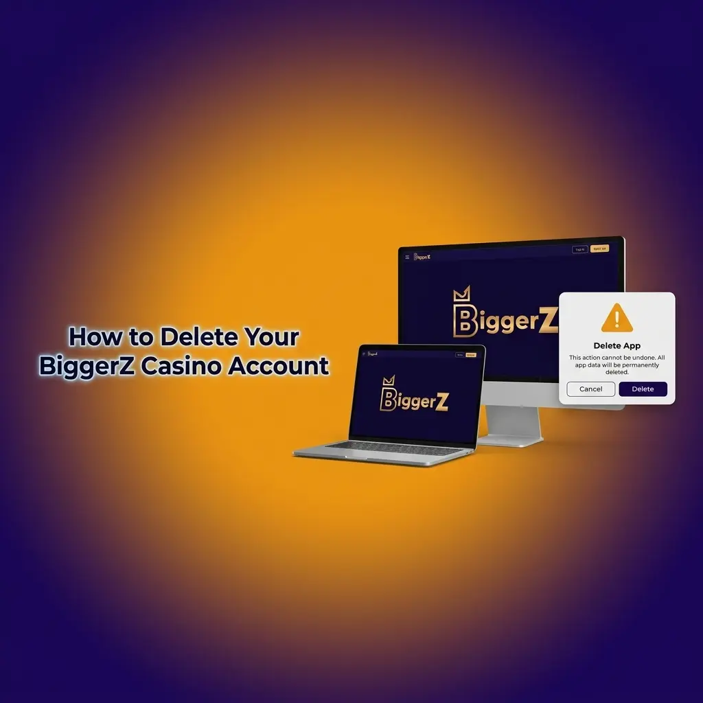 Steps to delete your BiggerZ Casino account via settings or by contacting support through live chat or email