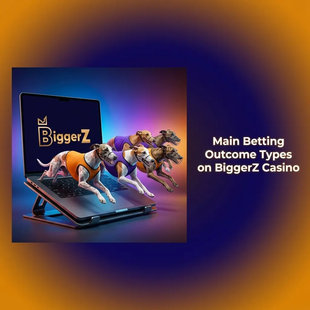 Sports betting outcome types on BiggerZ Casino showing various wagering categories with rules for wins and losses