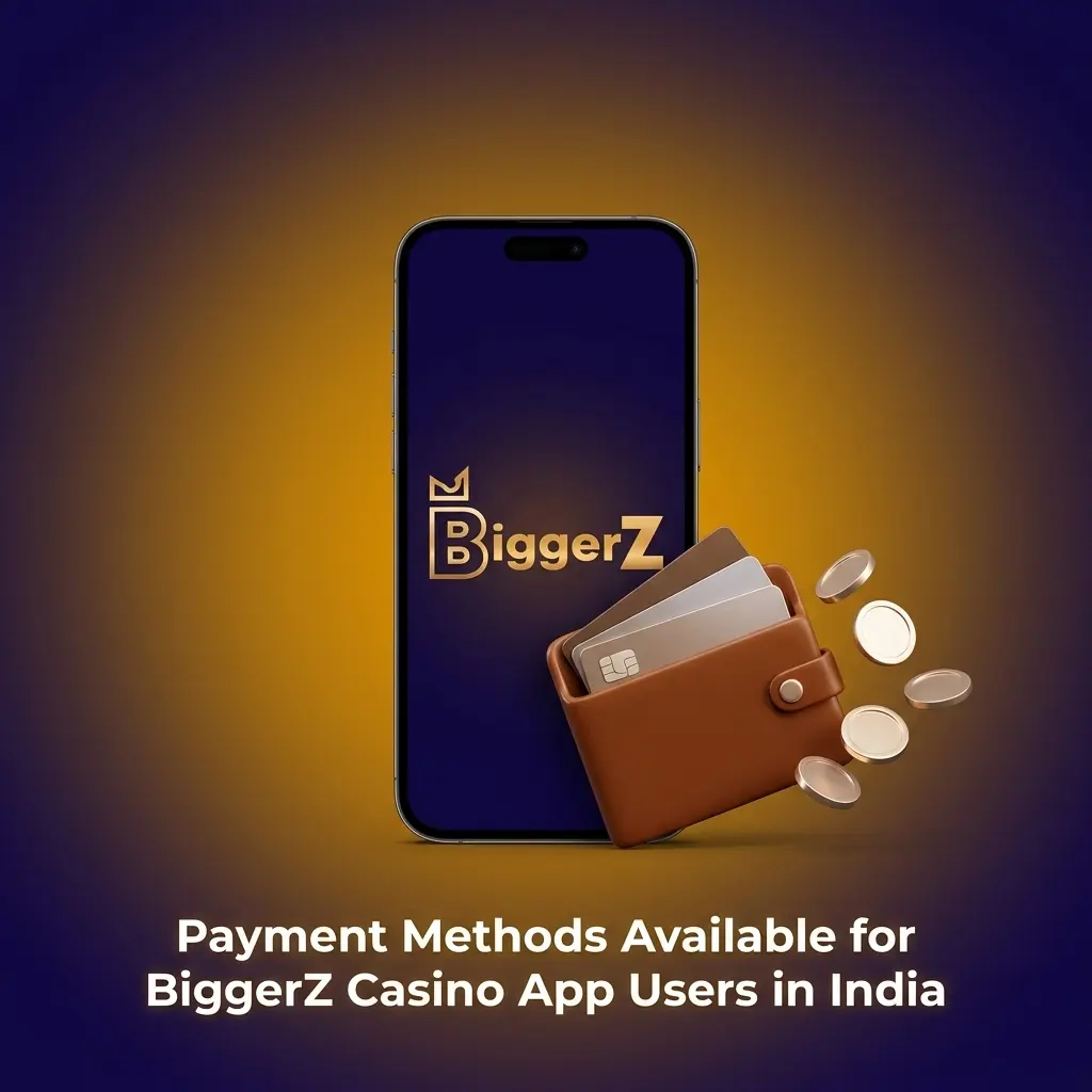 BiggerZ Casino app payment methods for Indian players including UPI, PhonePe, Google Pay, crypto, and cards