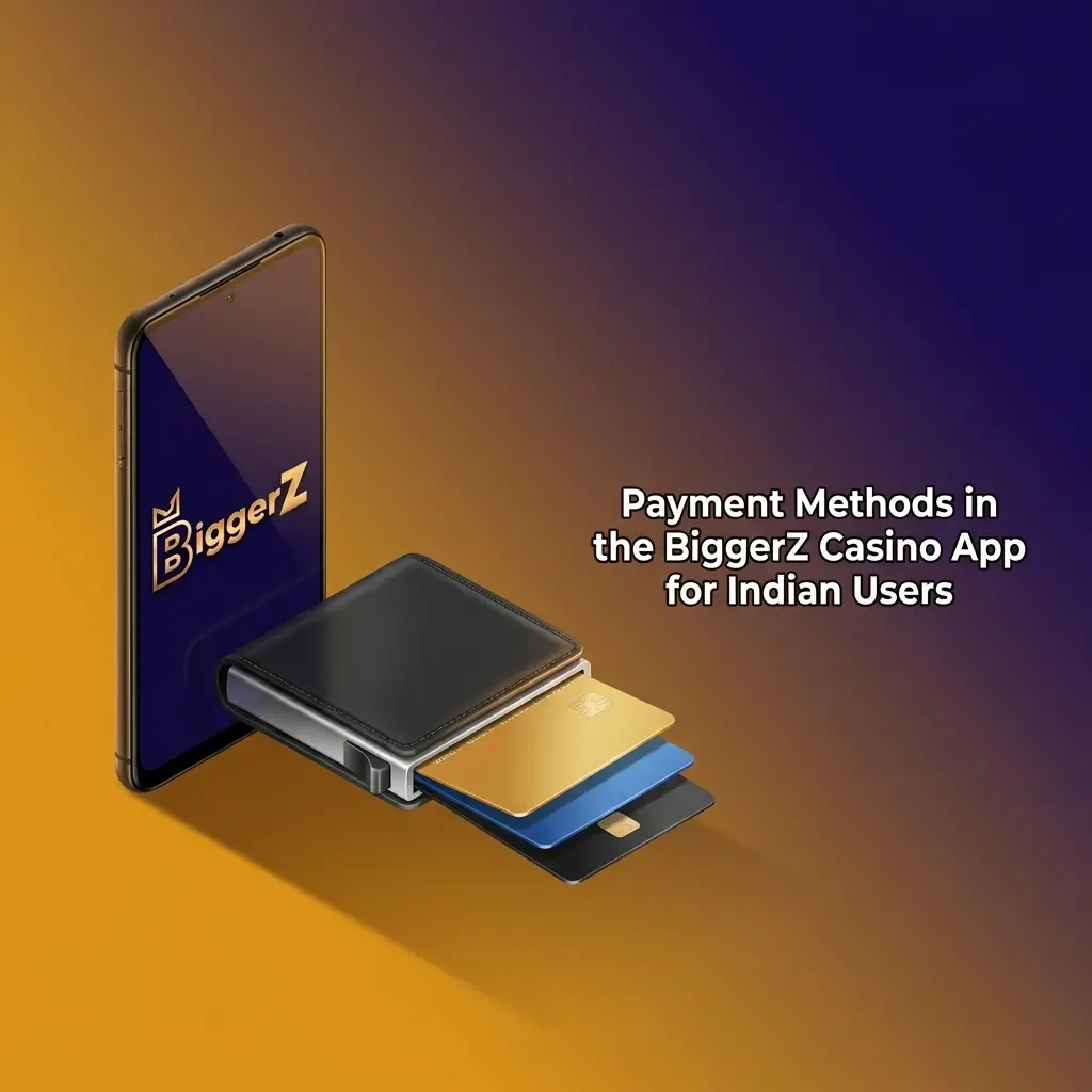 BiggerZ Casino app payment methods for Indian users including UPI, IMPS, INR bank transfer, Skrill, and crypto options