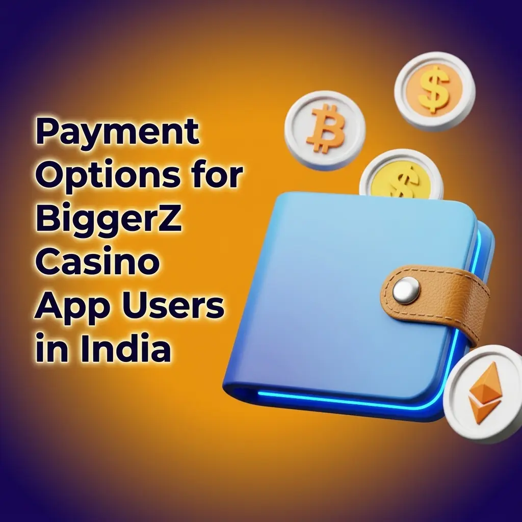 BiggerZ Casino India payment options including UPI, IMPS, Skrill, crypto and INR bank transfers for Indian players