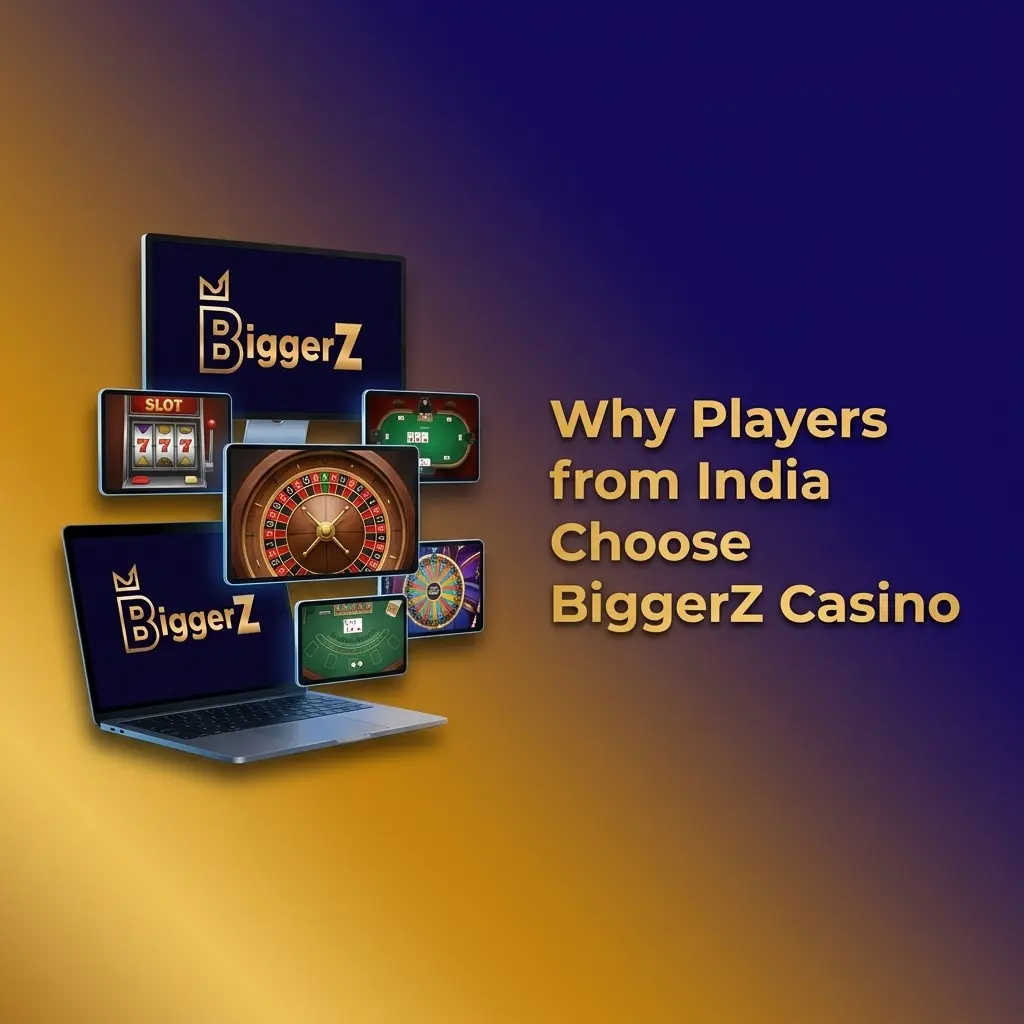 BiggerZ Casino for Indian players featuring UPI payments, Andar Bahar, Teen Patti, welcome bonus and mobile app